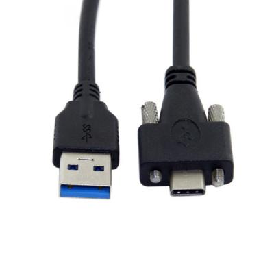 China 2m Type C aan USB 3,0 Gegevenskabel met het Dubbele Comité van het Schroef Bevestigende Slot Te koop