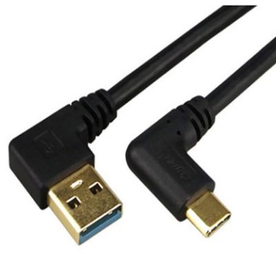 China 3A USB 3,1 ODM 0.2m van de Gegevenskabel Dubbele 90 Graadelleboog Te koop