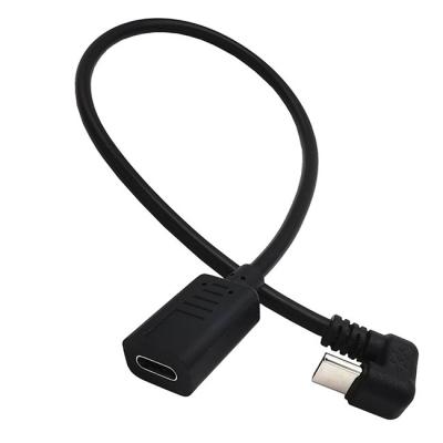 China De Kabel van de typec Uitbreiding met 90 Graadelleboog 30cm pvc-Mannetje aan Vrouwelijk USB 3,1 Te koop