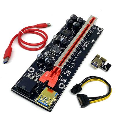 중국 Gold Plated Ver009S PCIE Riser Card 009s PCI Express 1X to 16X Extender 6Pin Power 60CM USB 3.0 Cable For Graphics Card 판매용