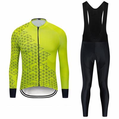 China Breathable Cycling Wear Custom Bike Long Sleeve Bib Long Sleeve Bib Tank Top Polyester Printing Sublimation Cycling Clothing For Men for sale