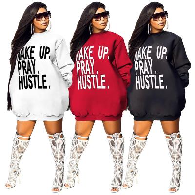 China Wholesale M6050 Women's Breathable Oversized Letter Print Sweatshirt Cool Pullover Hoodie With Pocket for sale