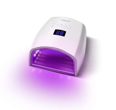 China Plastic Rechargeable LED Nail Lamp 48W Professional UV Nail Light Cordless Gel Nail Fast Curing Dryer for sale