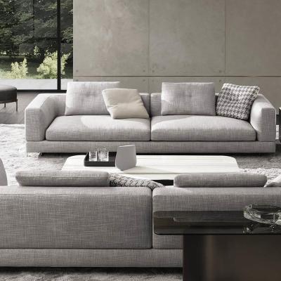 China Luxury High Quality Velvet Sofa Set Furniture Living Room Gray Sofa Furniture Luxury Modern Removable Cover for sale