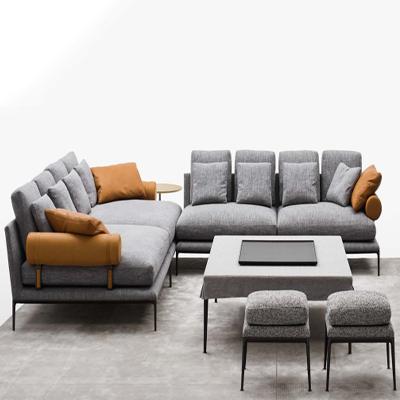 China Modern Luxury Sofa Set Living Room Fabric Sofa Set Living Room Furniture Removable Cover Sofas For Home Luxury Gray for sale