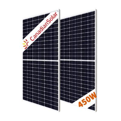 China Canadian One Grade 144 Solar Panel 450w 182mmx182mm Mono Cells 9bb Perc Cell for sale