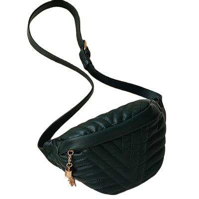 China 2021 Water Proof Fashion Women's Fanny Pack Women's Casual Shoulder Bag PU Crossbody Dumplings Chest Bag for sale