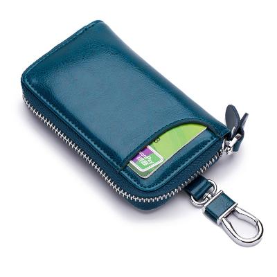 China New 2022 Key Holder Universal Bag Women's Stylish Universal Key Bag Women's Leather Zipper Car Card Key Bag for sale