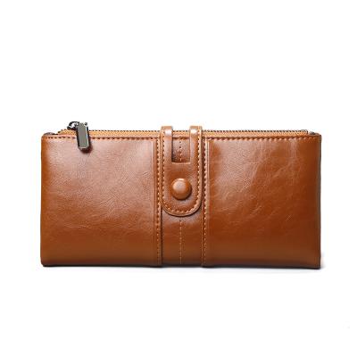 China Simple And Soft Lady Purse Fashion Factory Price Cowhide Clutch Bag Bags for sale