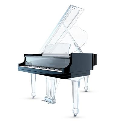 China 2020 Mechanical New Crystal Glass Grand Piano Black Wholesale (GP158A) for sale