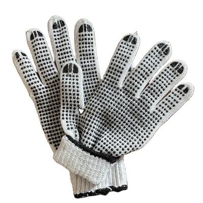 China Anti-smash Poly Cotton Knitted PVC Dotted Gloves Safety Gloves for sale