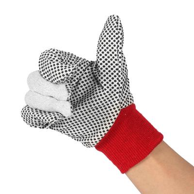 China Anti-smash Best Quality Poly Cotton Knitted PVC Dotted Gloves Cheap Price Safety Cotton Gloves for sale