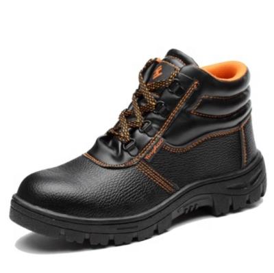 China Anti-Static Safety Boots Embossed Cow Leather Low Cut Out Steel Toe Cap Safety Shoes for sale