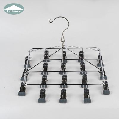 China Eco - Friendly Multi Material Clips 18 Metal Clips Outdoor Laundry Hanging Clothes Rack for sale