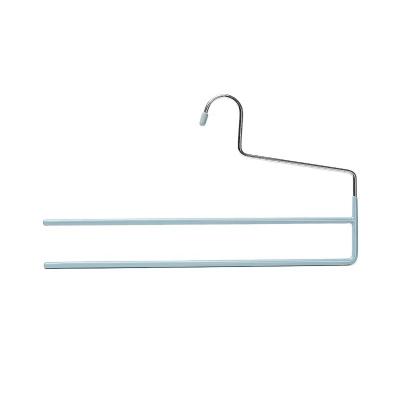 China Space saving traditional high quality double layer wire and metal hanger for home for sale