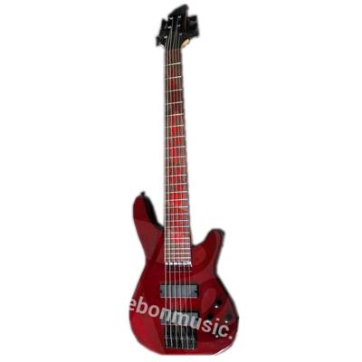 China Basswood Weifang Rebon 6 String Electric Bass Guitar with Fire Inlay Fretboard for sale