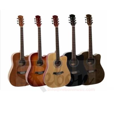 China Baswood Weifang Rebon 41 Inch Cheap Student Cut Beginnner Acoustic Guitar in Satin Finish for sale