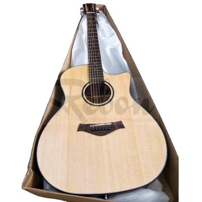 China Weifang Mahogany Rebon 40 Inch Solid Top Acoustic Guitar in Satin Wood Finish for sale