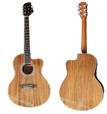 China Walnut Weifang Rebon 39 All Size Walnut Wood Acoustic Guitar With Fishman EQ for sale