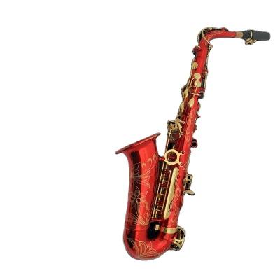 China Entertainment Weifang Rebon eb key mounted red saxophone for sale