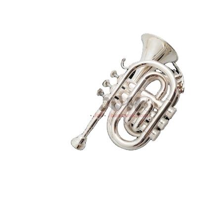 China Gold Lacquer Weifang Rebon Bb Clef Nickel Silver Mini Trumpet for sale