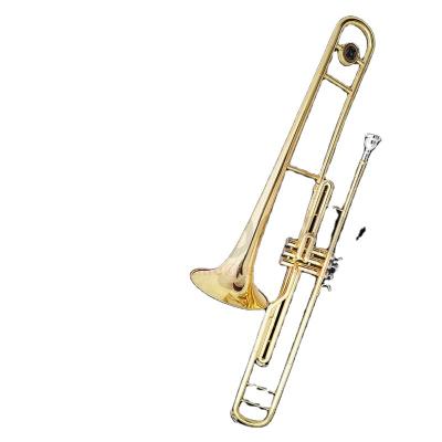 China Gold Lacquer Weifang Rebon Bb Key Lacquer Gold Marching Trombone for sale