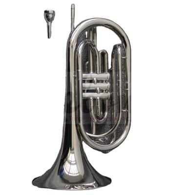 China Gold Lacquer Weifang Rebon Nickel Silver Bb Key Marching Trombone In Nice Sound for sale