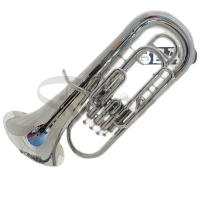 China Weifang Rebon Bb Key Nickel Silver Silver Plated Baritone Tuba for sale