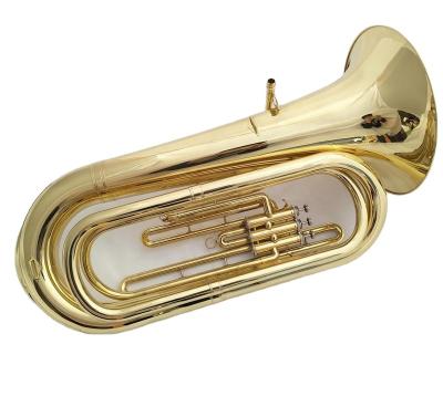 China Interesting Gold Lacquer Weifang Rebon Quality Bb Tuba for sale