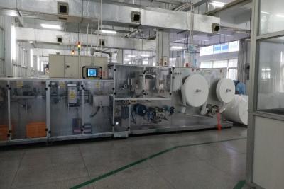 China Full Automatic Wet Wipes Production Line 300 Piece Every Minute Width 40-100mm for sale