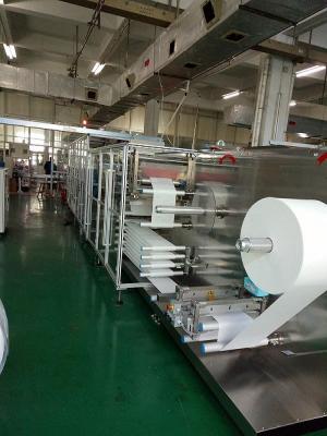 China CE Wet Wipes Production Line 19KW Wet Installation Power Full servo motor for sale