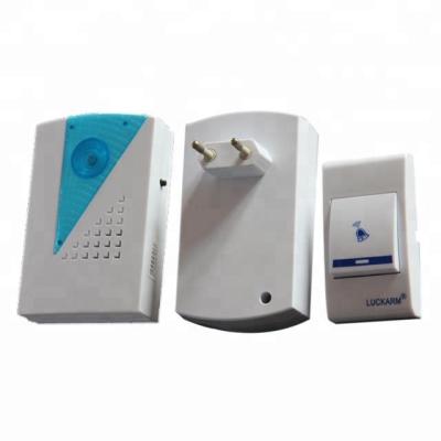 China Door Bell Luckarm Wireless Remote Zero Door Bell with Button for sale