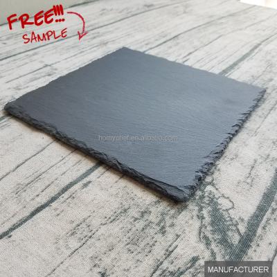 China Sustainable Natural Slate Stone Dish Tableware Square Dishes for sale