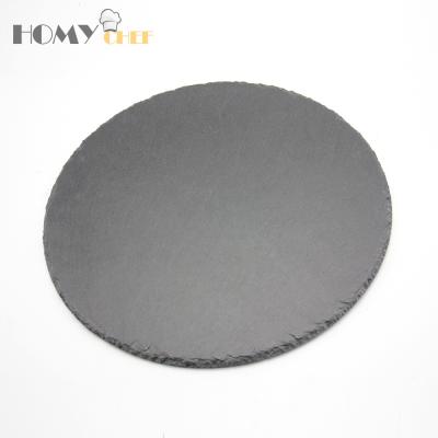 China BSCI And LFGB Sustainable Flattened Slate Cheese Plate Natural Stone Serving Board For Food for sale