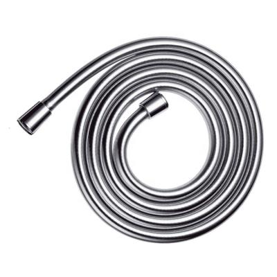 China Modern High Pressure PVC Silver And Black Smooth Shower Hose For Bath Hand Held Shower Head Flexible Shower Hose for sale