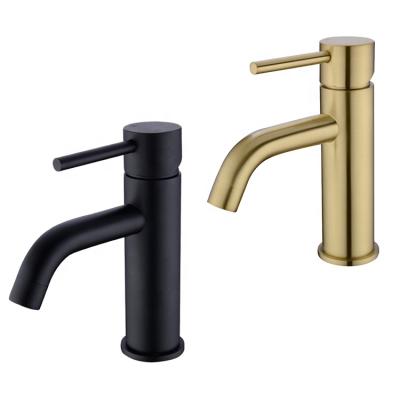 China Modern Simple Single Hole Bathroom Sink Faucet Single Hole Bathroom Sink Faucet Brass Basin Faucets for sale