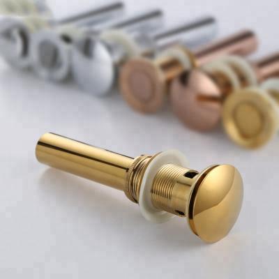 China Pop Sink Toilet Bathroom With Drain Modern Solid Brass / Without Overflow Gold Finish Bathroom Parts Faucet Accessories for sale