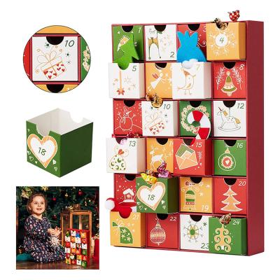 China Eco - Friendly Recycled Materials Cardboard Christmas Advent Calendar Customized Packaging Box for sale