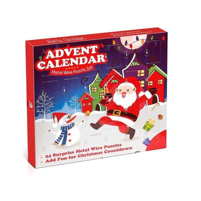 China Recycled Materials Luxury Custom Christmas Calendar Advent Calendar Empty Cosmetic Box for sale