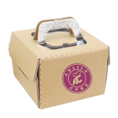 China Recycled Materials Wholesale Thermal Cardboard Insulated Packaging Box Food Delivery Cake Box With Window for sale