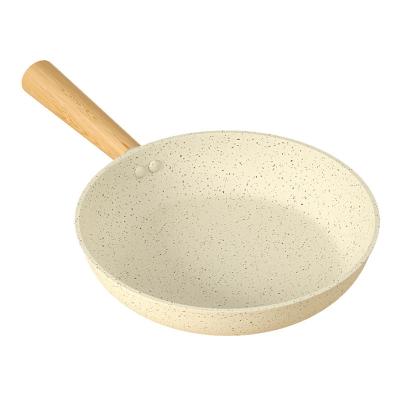 China 20/24/26/28cm Sustainable Classic Frying Pan Non Stick Aluminum Non Stick Frying Pan With Wooden Handle for sale