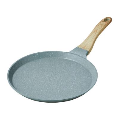 China Sustainable Aluminum Round Non Stick Round Pancake Non Stick Egg Pan For Pancake Pizza for sale