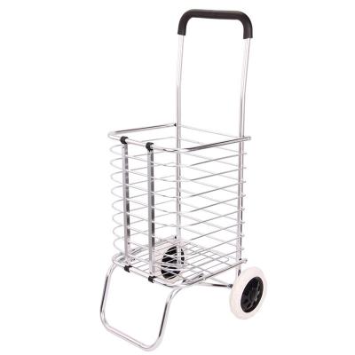 China China Factory Two Aluminum Lightweight Grocery Shopping Trolley Folding Wheeled Folding Carts for sale