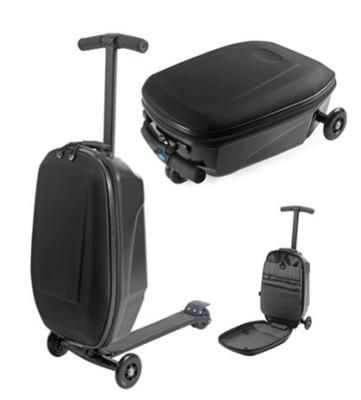 China 3D Fashion Foot Brake Trolley Kids Foldable Suitcase Ride On Scooter Luggage for sale