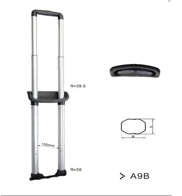 China Metal And Plastic Travel Luggage Trolley Telescopic Handle For Suitcase for sale