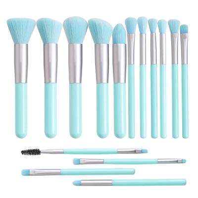 China Private Label 15pcs Custom Logo Make Up Brush Set Fluorescent Green Series Purple Pink Brushes Makeup Brush Set Te koop