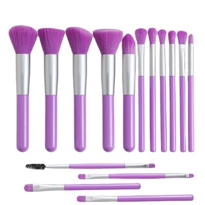 China On Sale 15pcs Make Up Brush Set With Nylon Hair Plastic Handle Multi Fluorescent Color Brushes For Gift zu verkaufen