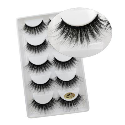 China Amazon best selling eyelashes individual mink full strip lashes 3D mink hair 5 pairs of false eyelashes Te koop