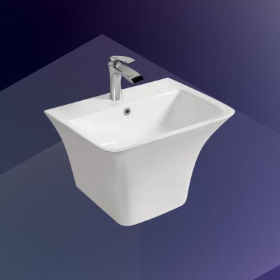 China Modern Sanitary Ware Toilet Wall Hung Mounted Wash Ceramic Hand Basin For Hotel for sale