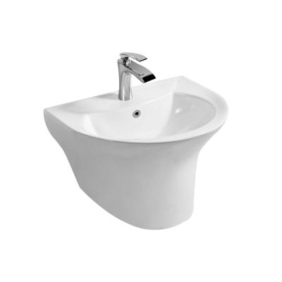 China Modern Bathroom China Ceramic Wall Mounted Face Basin Wall Hung Hand Wash Sink for sale